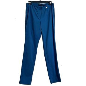 Robell Model Mare Teal Blue Pull On Ponte Pants Size 8 Skinny Leg Pants Mid-Rise